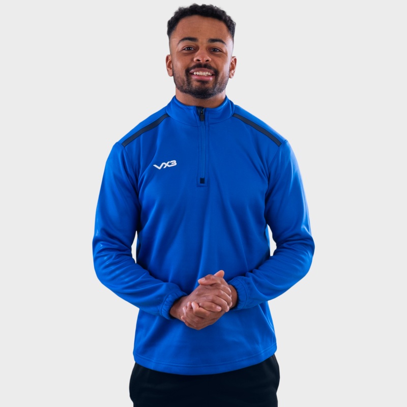 Fortis Quarter Zip Sweat Royal/Navy