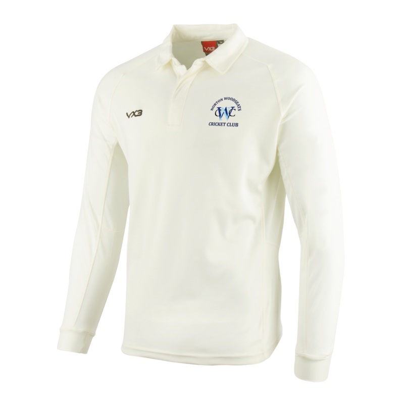 Norton Woodseats Cricket Club Whites L/S Shirt
