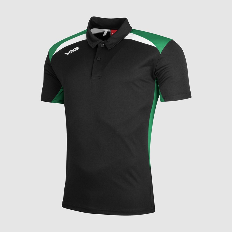 Novus Youth Polo Black/Emerald/White