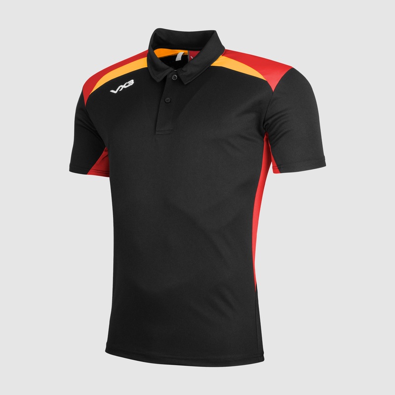 Novus Youth Polo Black/Red/Amber