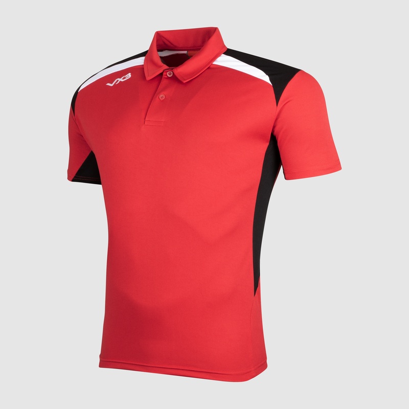 Novus Youth Polo Red/Black/White
