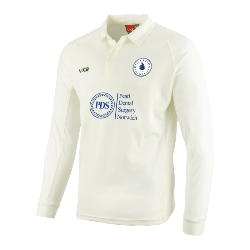 Old Catton Cricket Club Whites L/S Shirt