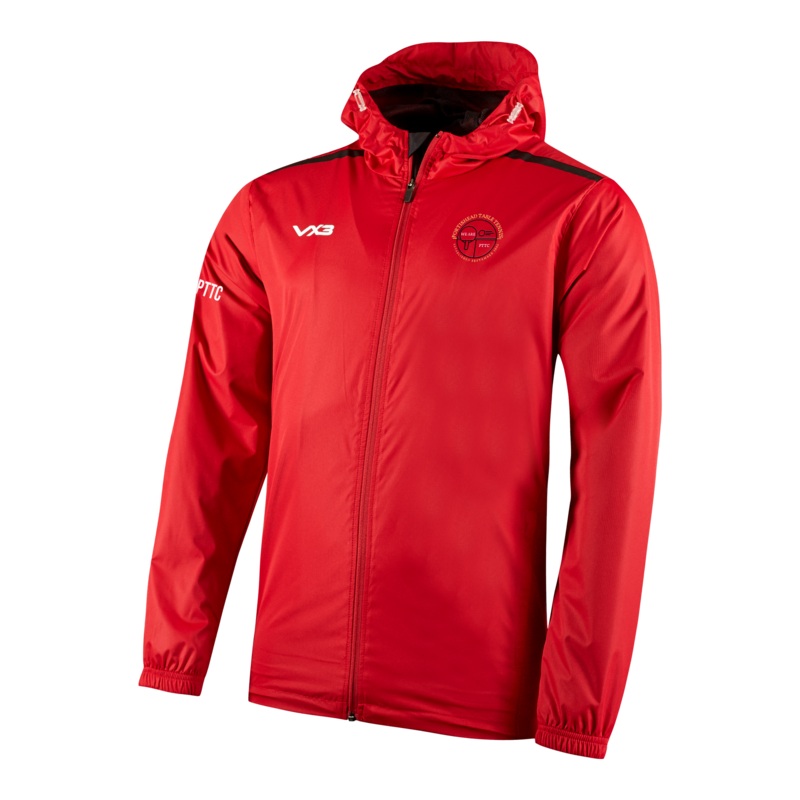 Portishead Table Tennis Club Seniors Fortis Full Zip Rain Jacket Red