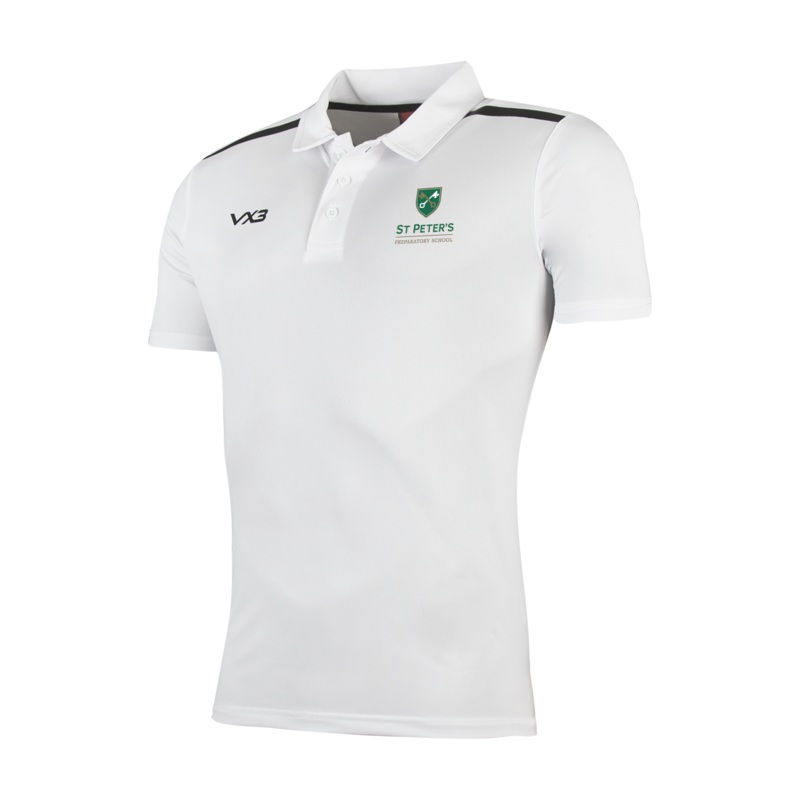 St Peters Prep School Fortis Polo White