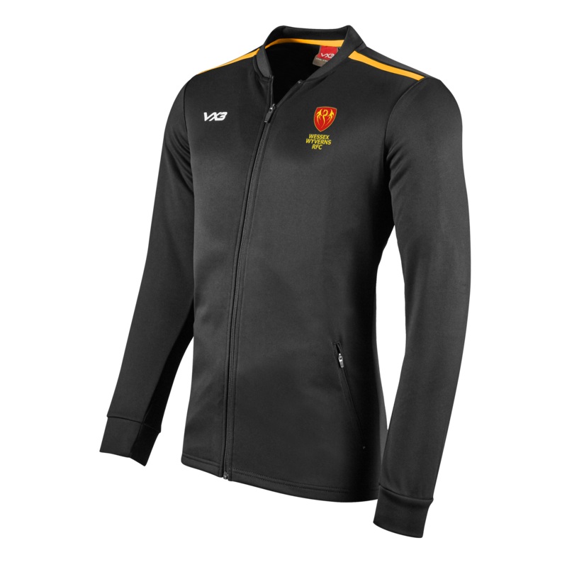 Wessex Wyverns RFC Fortis Presentation Jacket Black/Amber