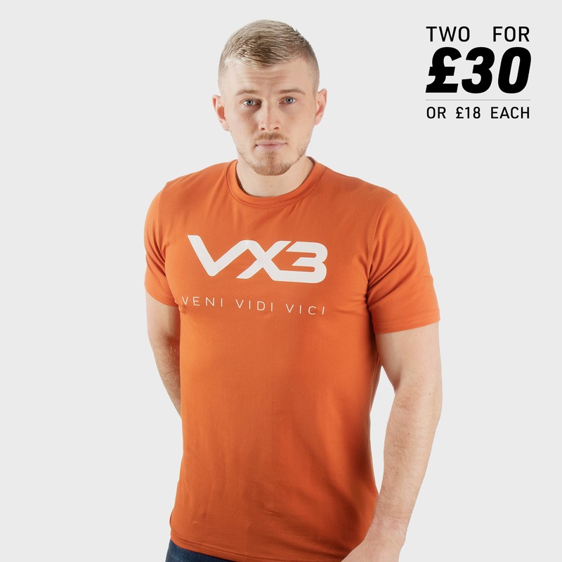 Invicta Tee Burnt Orange / White