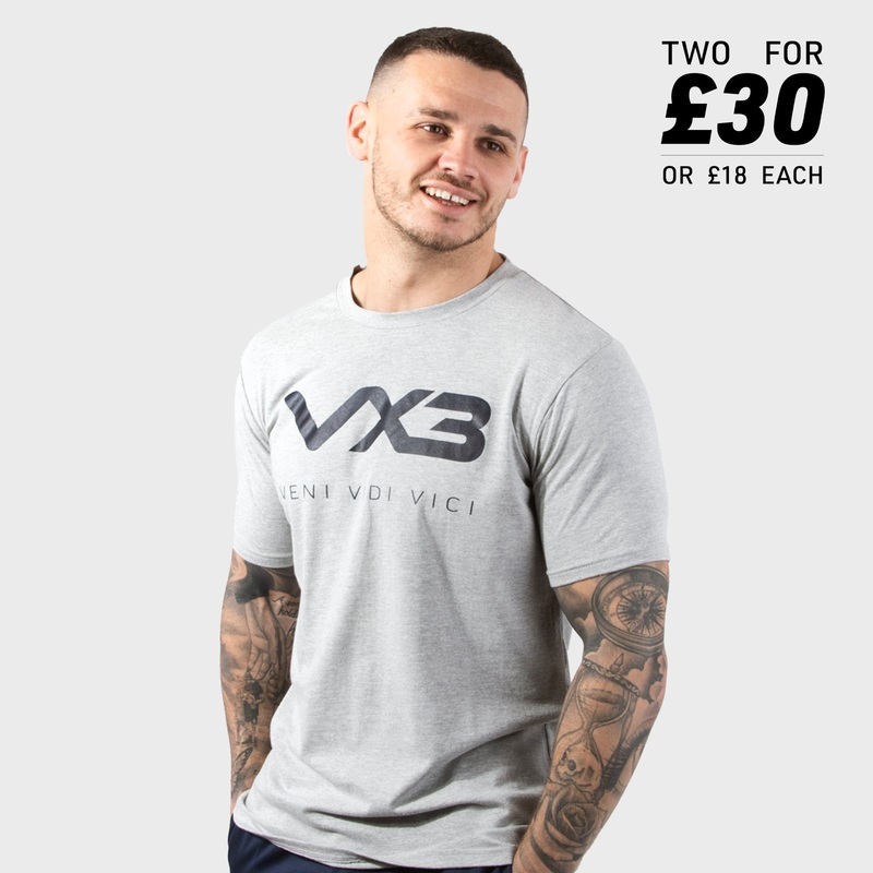 Invicta Tee Grey Marl/Navy