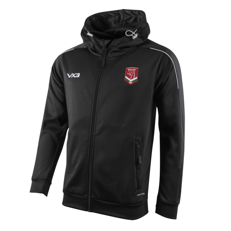 Wales Rugby League Pro Full Zip Hooded Sweat