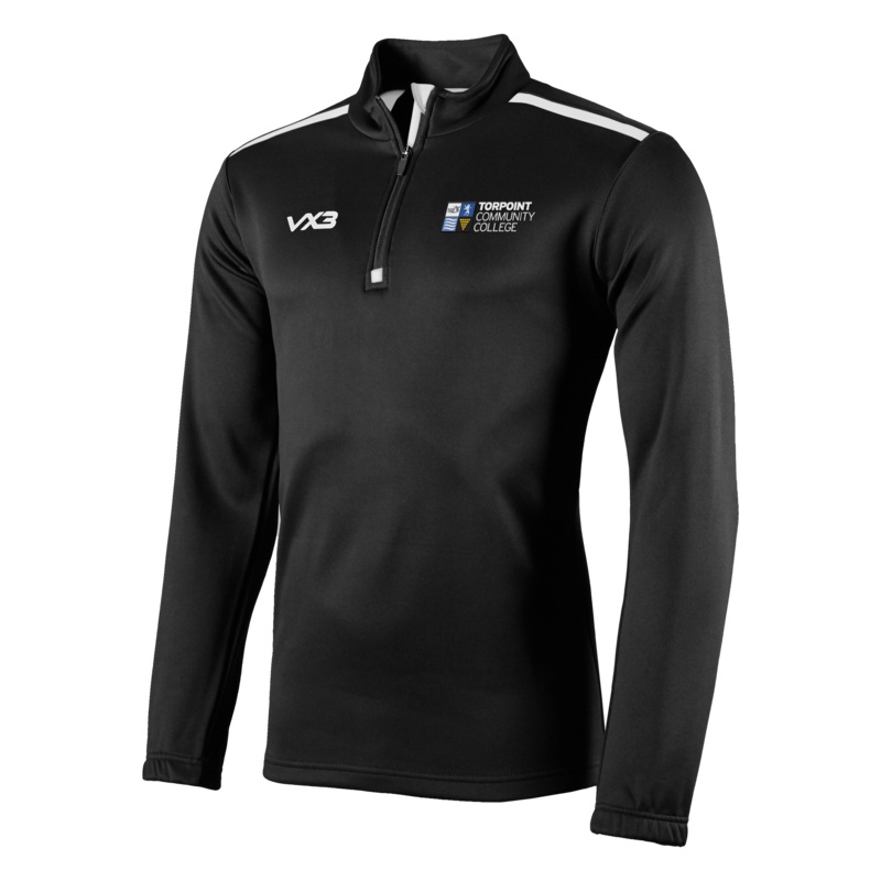 Torpoint Community College Fortis Half Zip Sweat Black