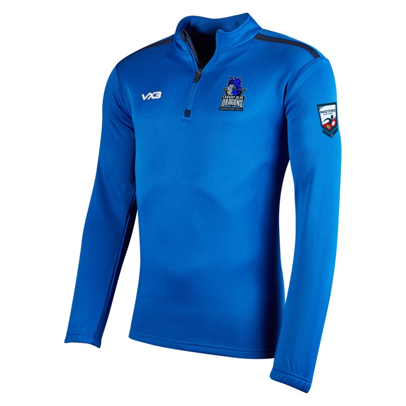 Cardiff Blue Dragons Masters Fortis Half Zip Sweat