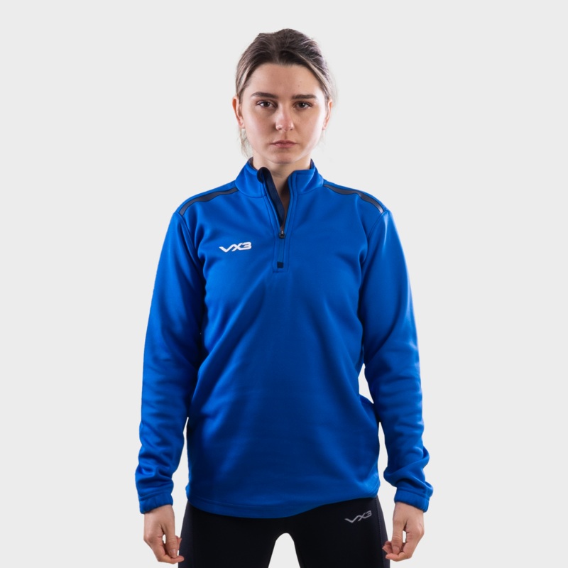 Fortis Ladies Half Zip Sweat Royal/Navy