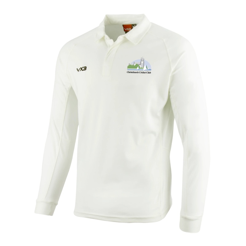 Christchurch Cricket Club Whites L/S Shirt