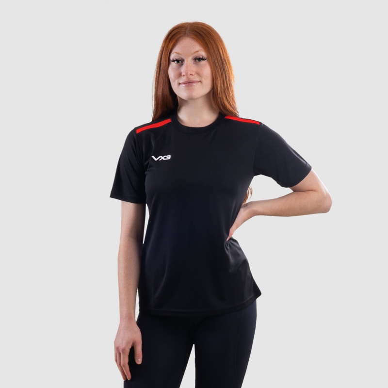 Fortis Ladies Tee Black/Red