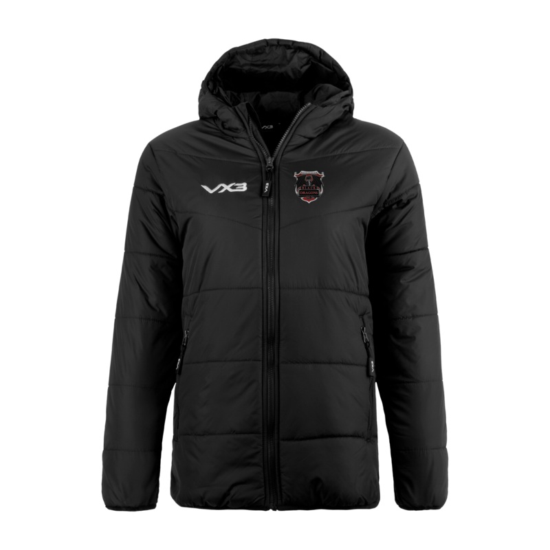Black Dragons Rugby League Lorica Ladies Quilted Jacket