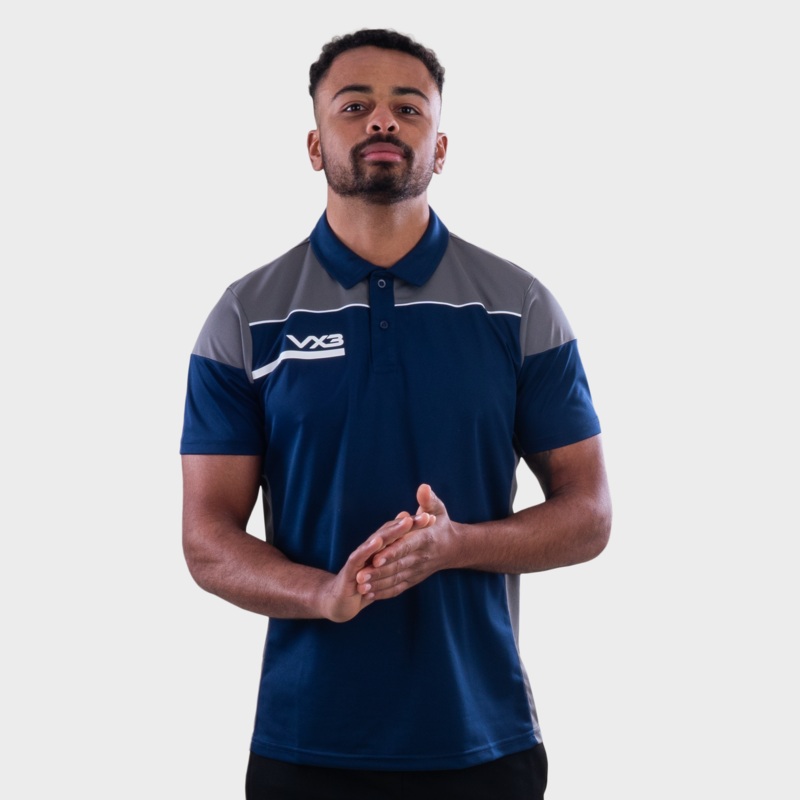 Opus Polo - Navy Grey White