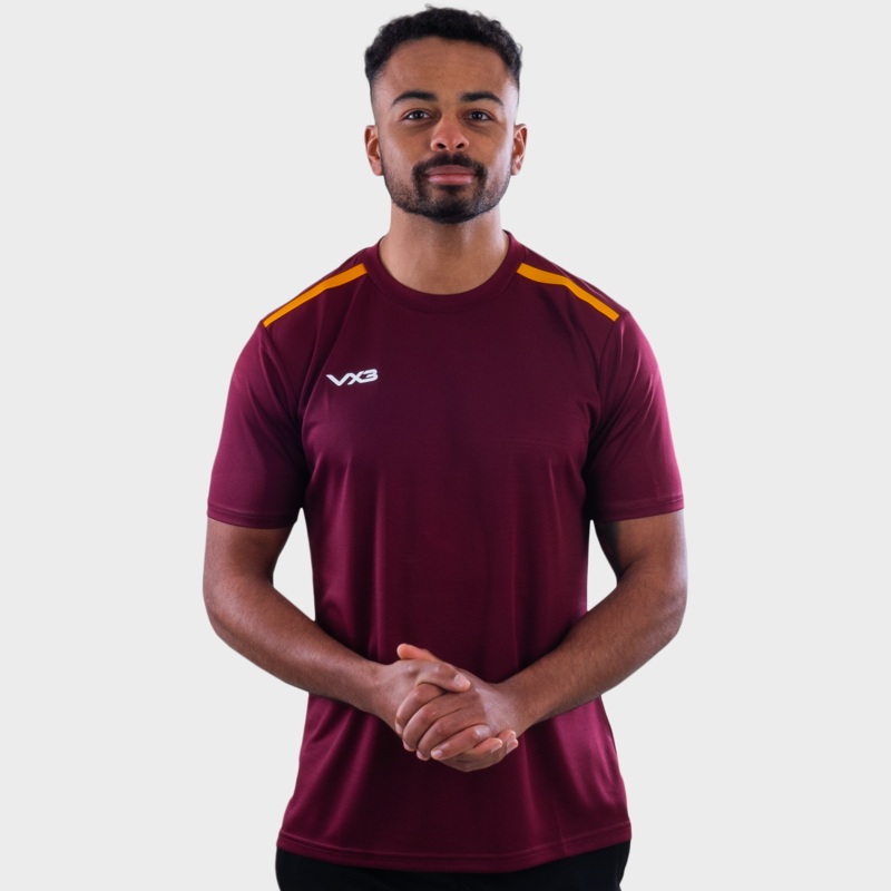 Fortis Tee Maroon/Amber