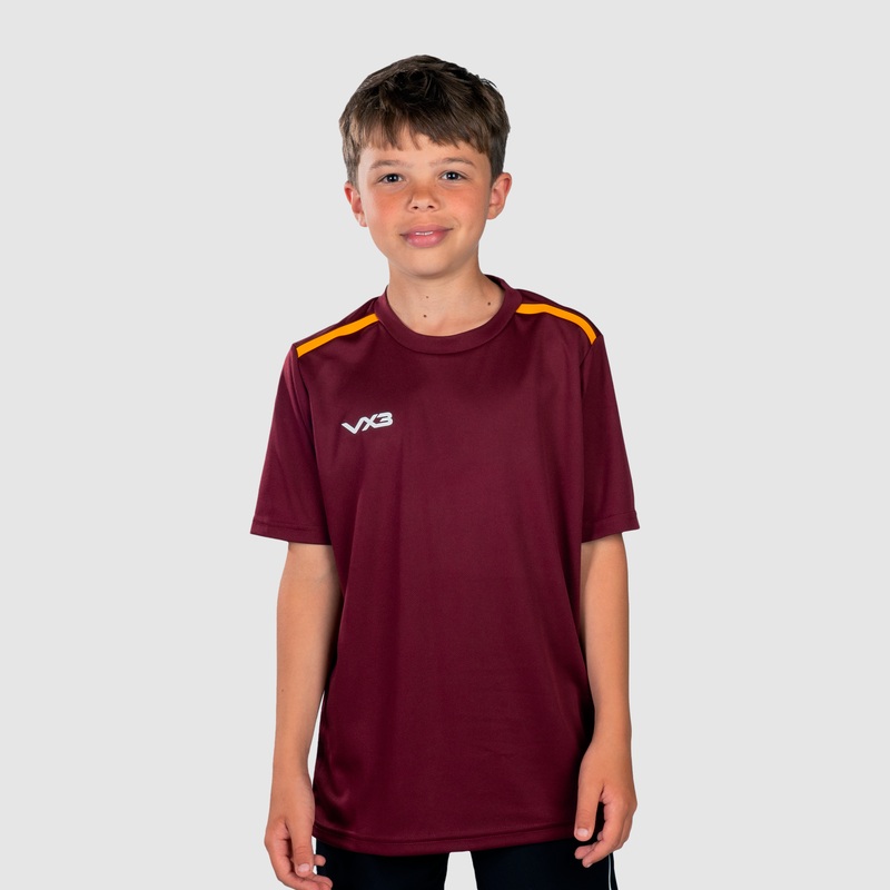 Fortis Youth Tee Maroon/Amber