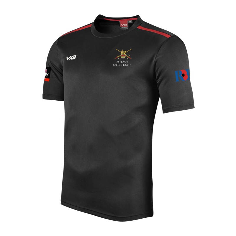 Army Netball Fortis Tee Black