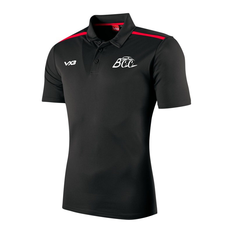 Brixham Classic Car Club Fortis Youth Polo Black/Red