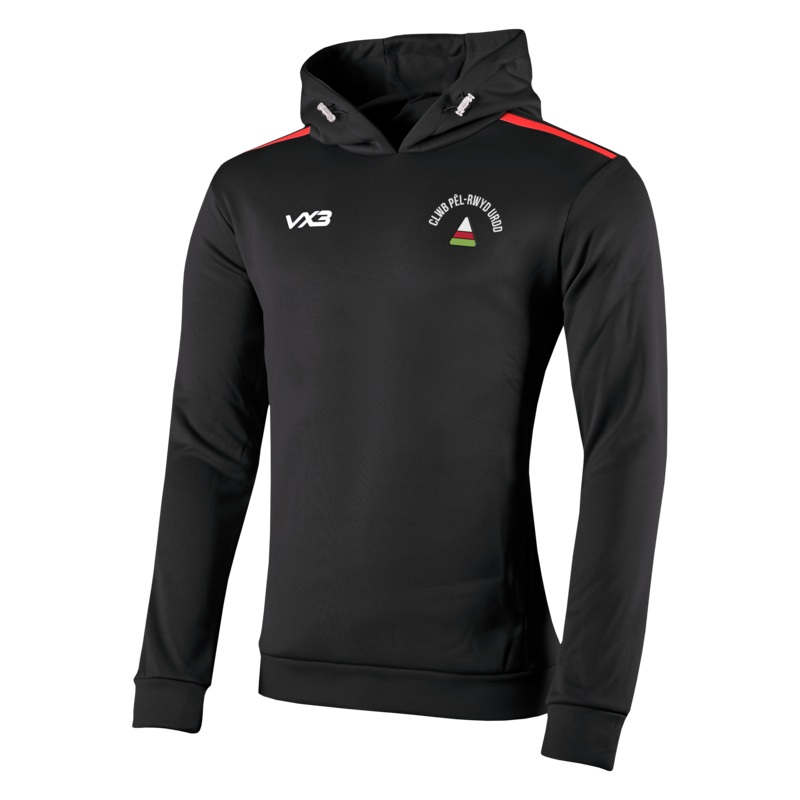 Clwb Pl-Rwyd Urdd Fortis Hoodie Black/Red