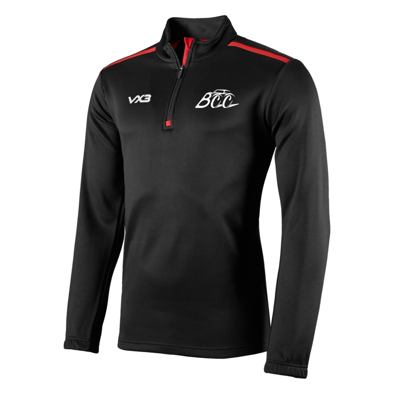 Brixham Classic Car Club Fortis Half Zip Sweat Black