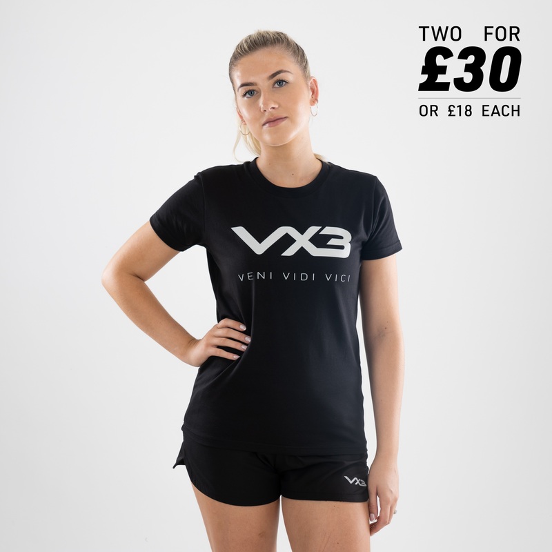 Invicta Ladies Tee Black/Grey