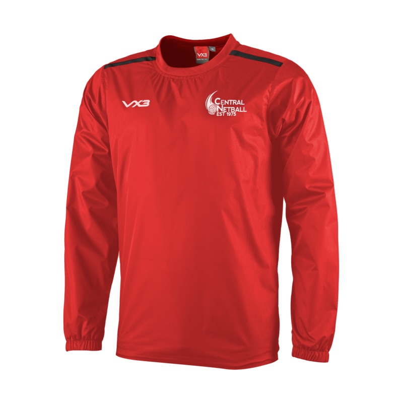 Central Netball Club Fortis Smock Red