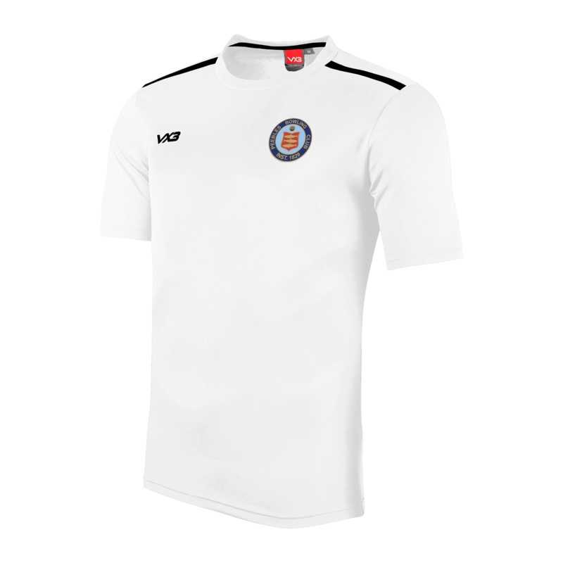 Peebles Bowling Club Fortis Tee White/Black