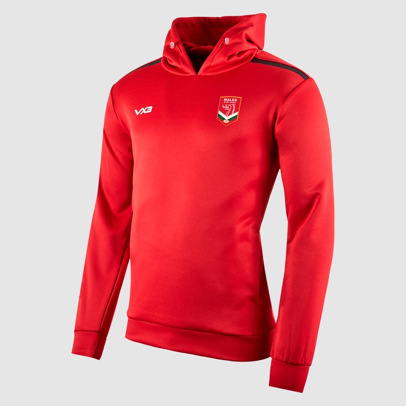 Wales Rugby League Fortis Hoodie Red
