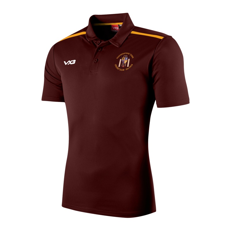 Featherstone Town Cricket Club Fortis Polo Maroon