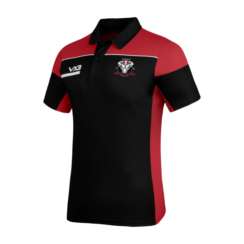 Unique Health & Fitness Opus Polo - Black Red