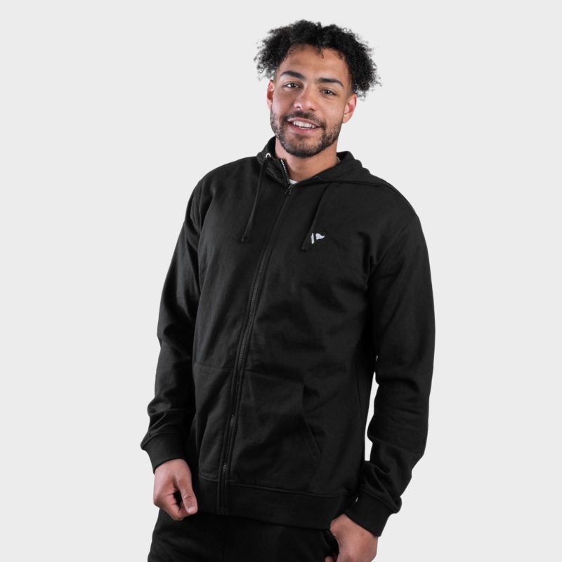 REGEN Men's Zip Up Hoodie Black