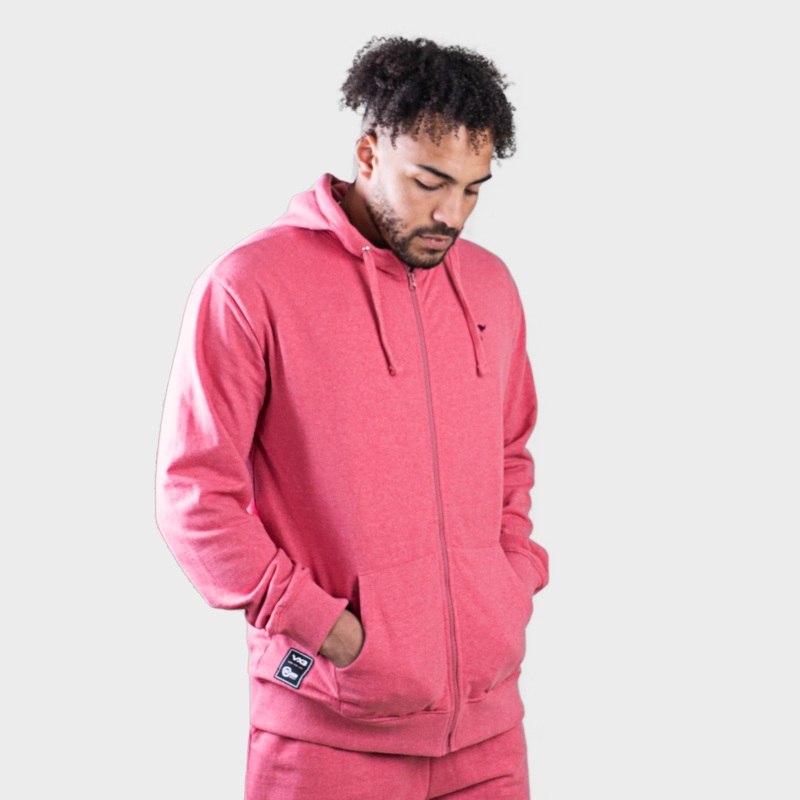 REGEN Men's Zip Up Hoodie Dusty Pink