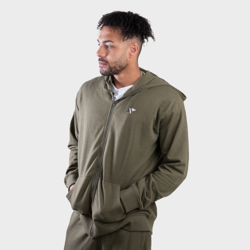 REGEN Men's Zip Up Hoodie Olive