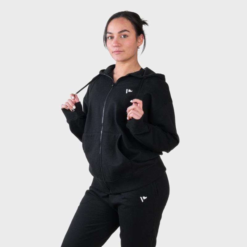 REGEN Women's Zip Up Hoodie Black