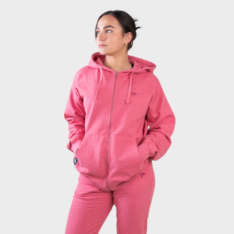 REGEN Women's Zip Up Hoodie Dusty Pink