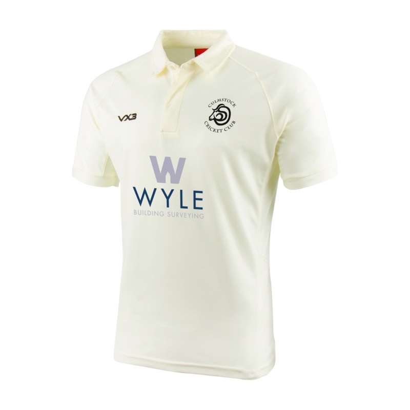 Culmstock Cricket Club Whites S/S Shirt - U10/U11/Girls