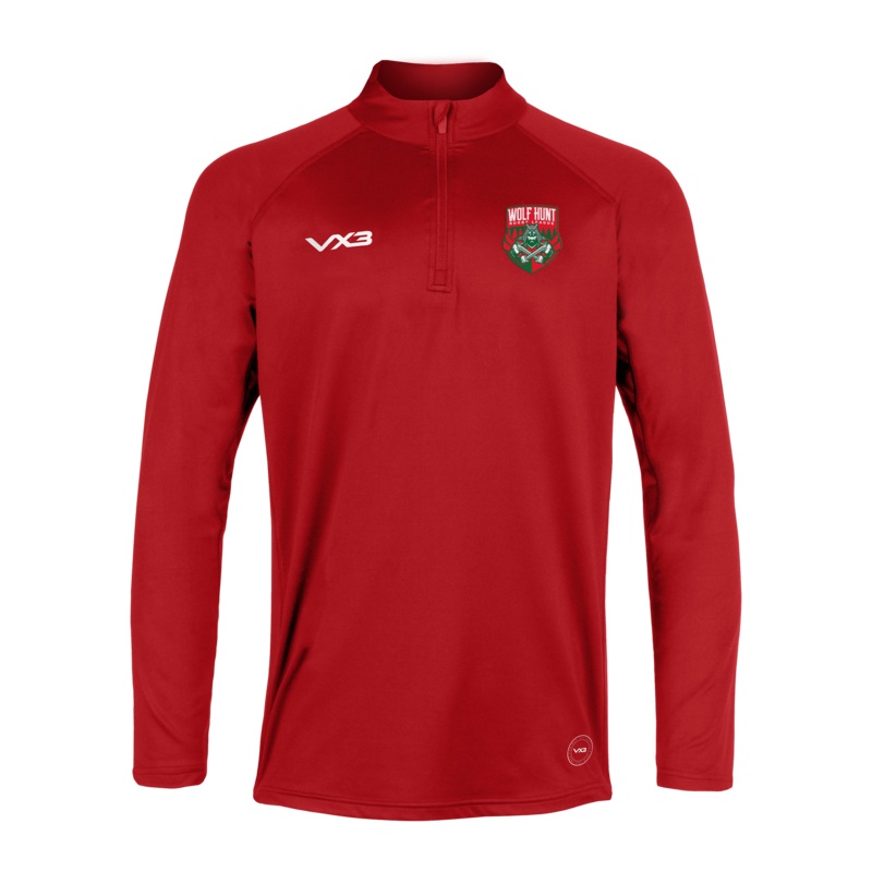 Wolf Hunt Rugby League Primus Quarter Zip Red