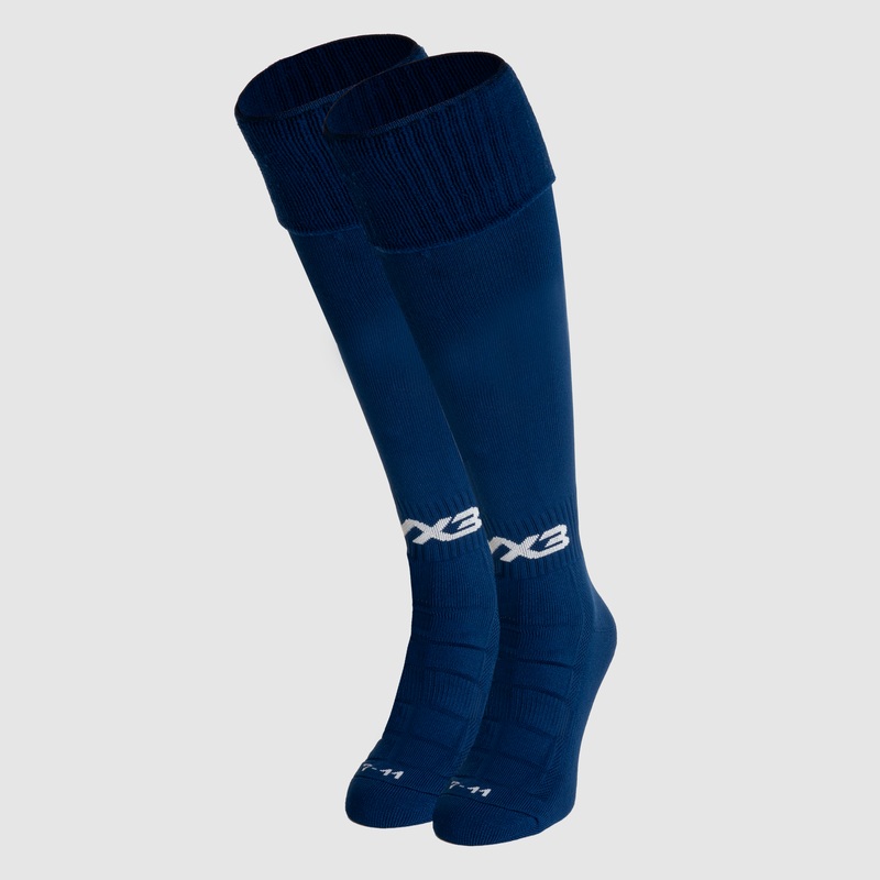 Youth Plain Playing Socks Hero Blue