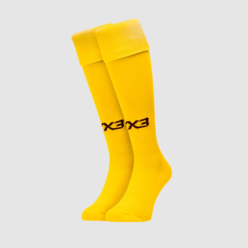 Youth Plain Playing Socks Yellow