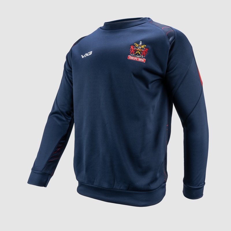 Oldham RLFC 2025 Quadrigo Training Sweatshirt Navy/Red