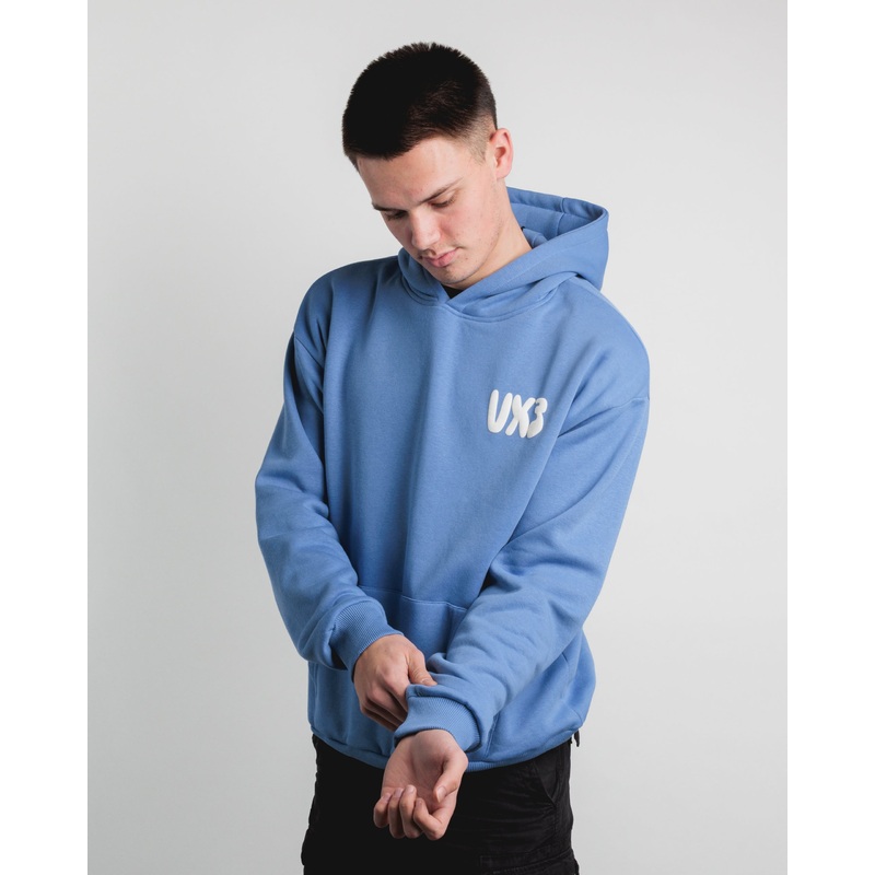 Conquer Club Hoodie Pacific/Pure White