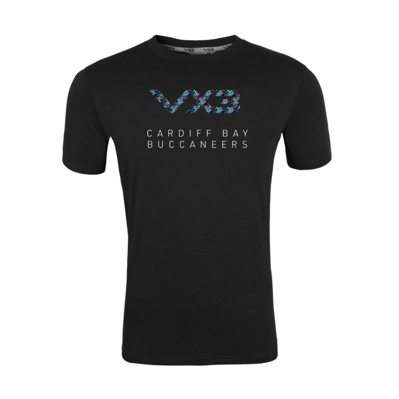 The Cardiff Bay Buccaneers Black Invicta Club Tee