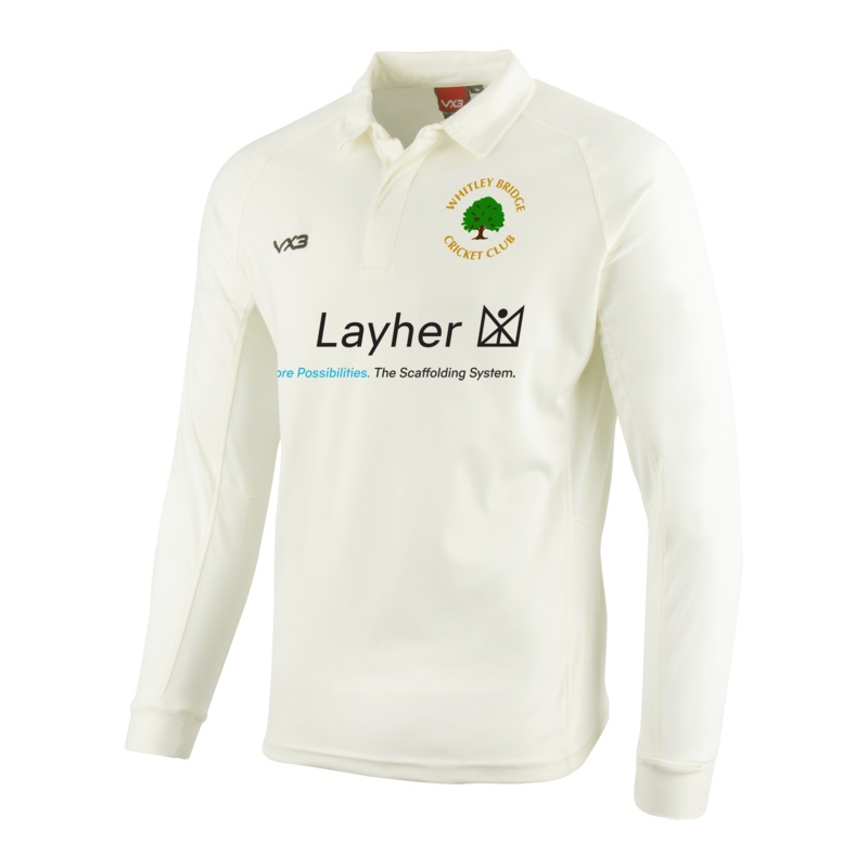 Whitley Bridge Cricket Club Cricket Whites Long Sleeve Shirt