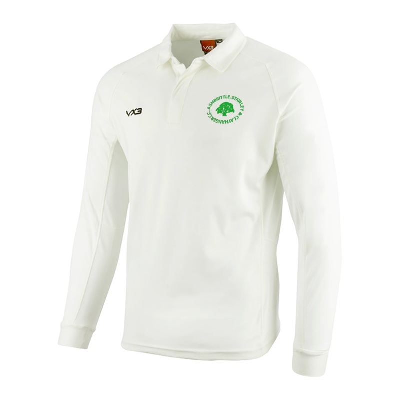 Ashbrittle Cricket Club Long Sleeve Shirt Whites
