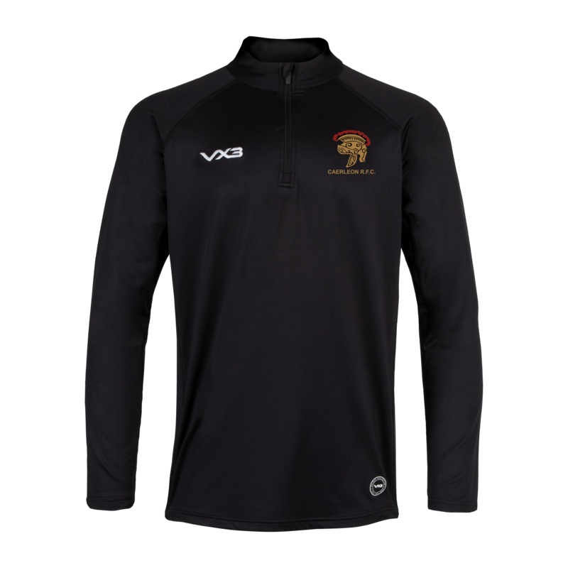 Caerleon RFC Minis & Juniors Black Primus Quarter Zip