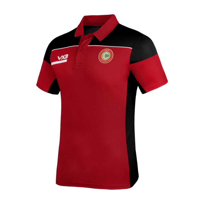 Cymric Netball Opus Polo - Red/Black