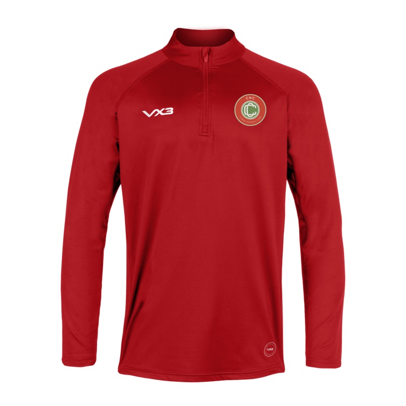 Cymric Netball Red Primus Quarter Zip
