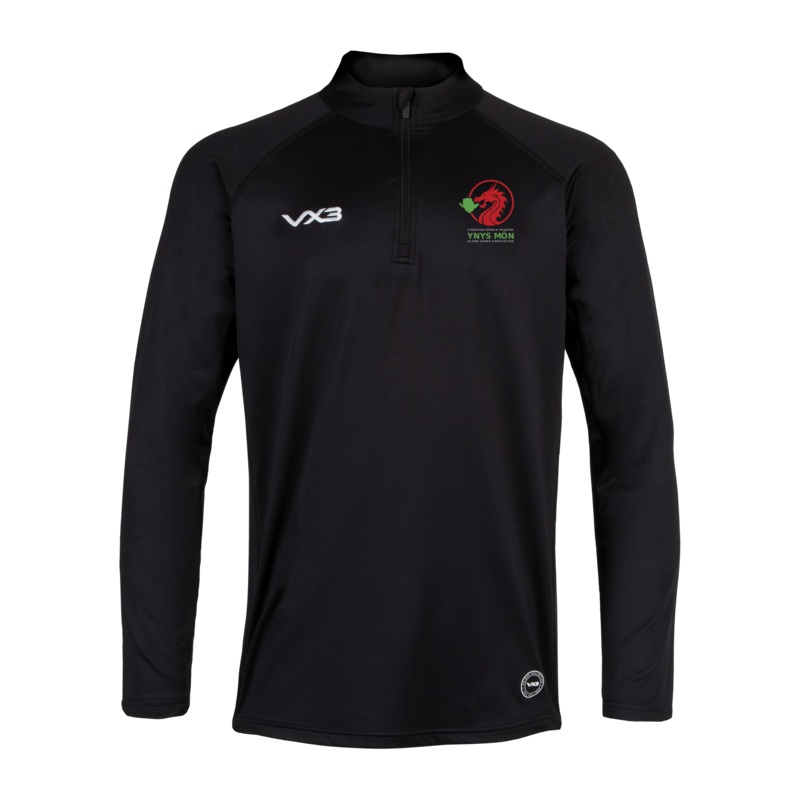 Ynys Mon Island Games Black Primus Quarter Zip