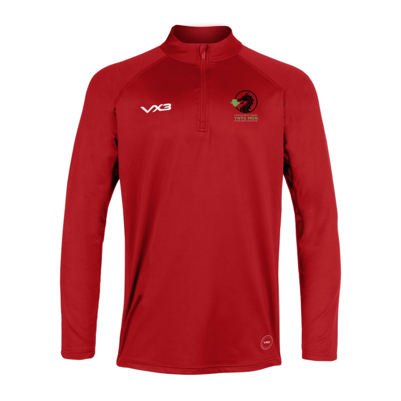 Ynys Mon Island Games Red Primus Quarter Zip